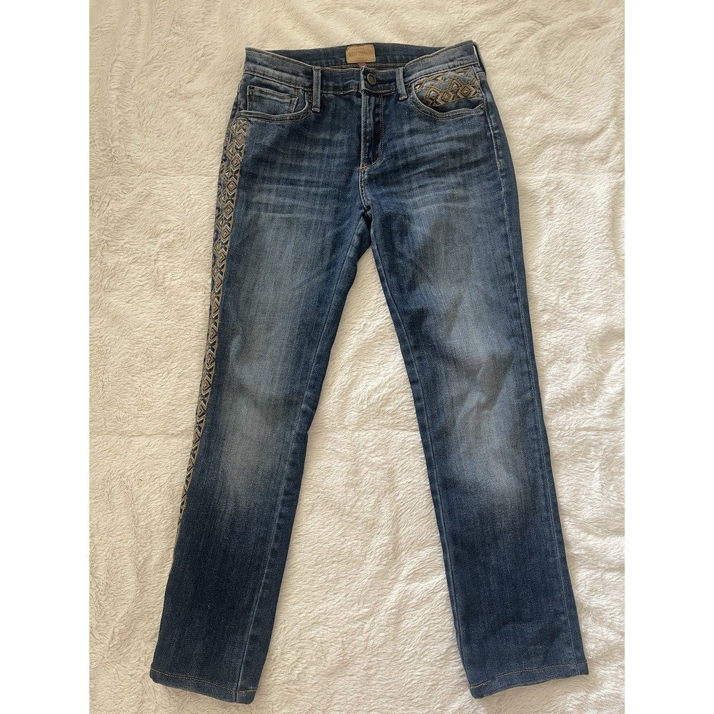 Driftwood Audrey Womens Jeans‎ size 26 lace side stretchy Medium Wash